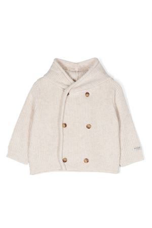 Cardigan in lana merino beige sabbia DONSJE KIDS | 302770000089